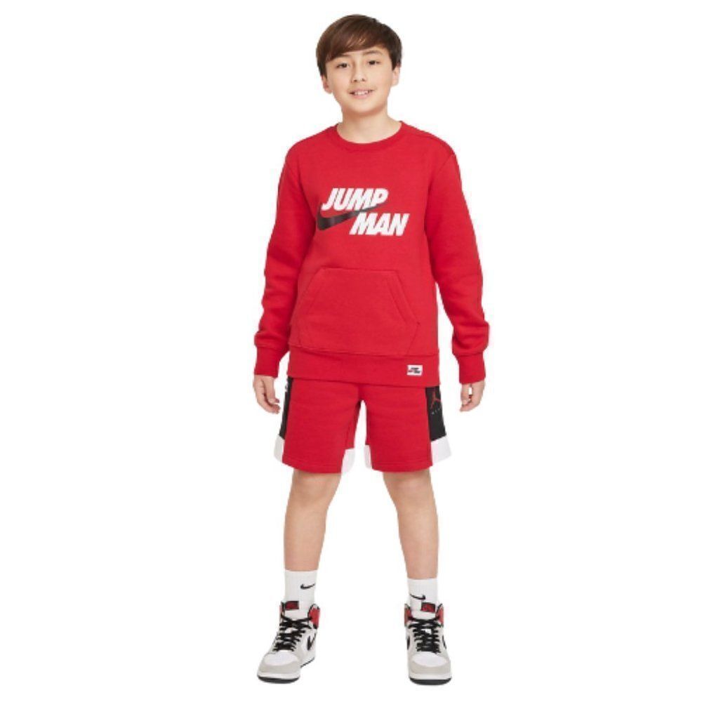 Jordan Gym Red Kid's Jumpman Logo Crewneck Long Sleeves Sweatshirt Size XL